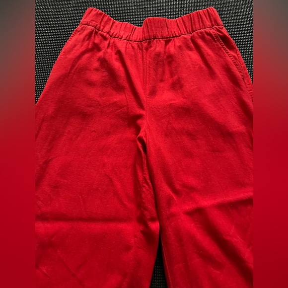 Red linen GAP cropped pants - Picture 2 of 7